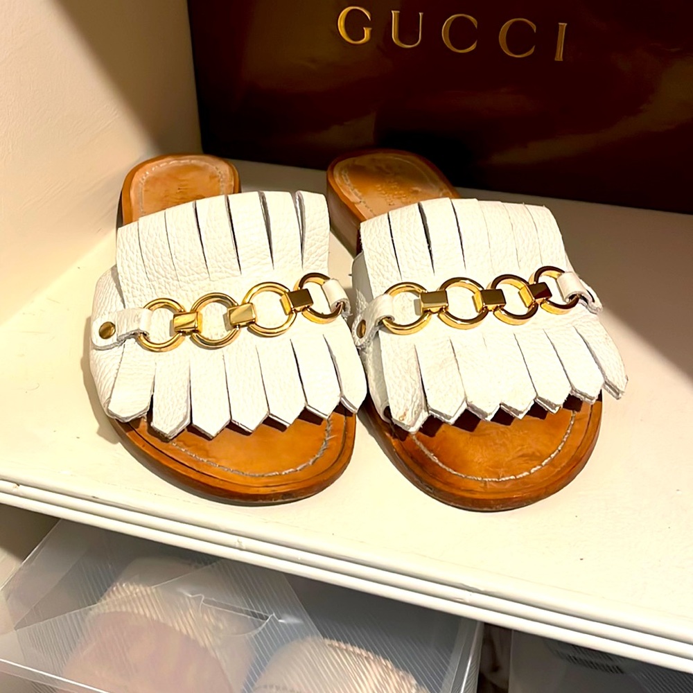 Kate Spade White Kiltie Sandal
